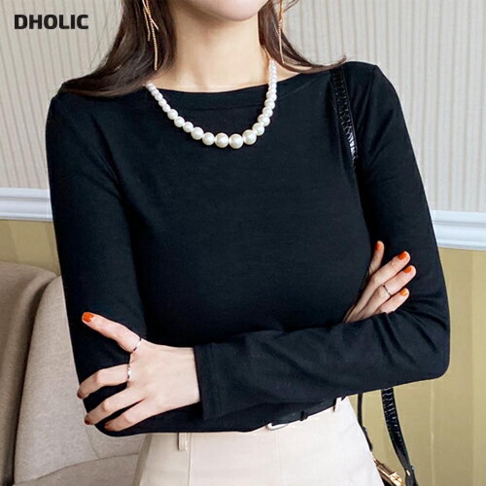 ボートネックリブTシャツ・全4色・b00098 レディース 【tops】韓国ファッション トップス Tシャツ 大人 長袖 ボートネック リブ クロップド丈 無地 シンプル 細身 スリム フェミニン カジュアル 秋 冬