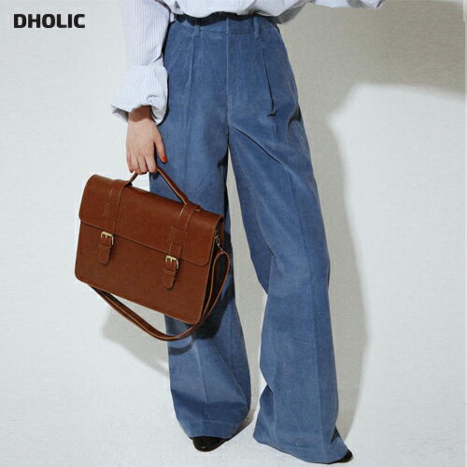 コーデュロイストレートパンツ・全3色・n00061 レディース 【pt】韓国ファッション ボトムス ロング ロングパンツ コーデュロイ ストレートパンツ ワンタック ハイウエスト シンプル フェミニン カジュアル 足長 秋 冬