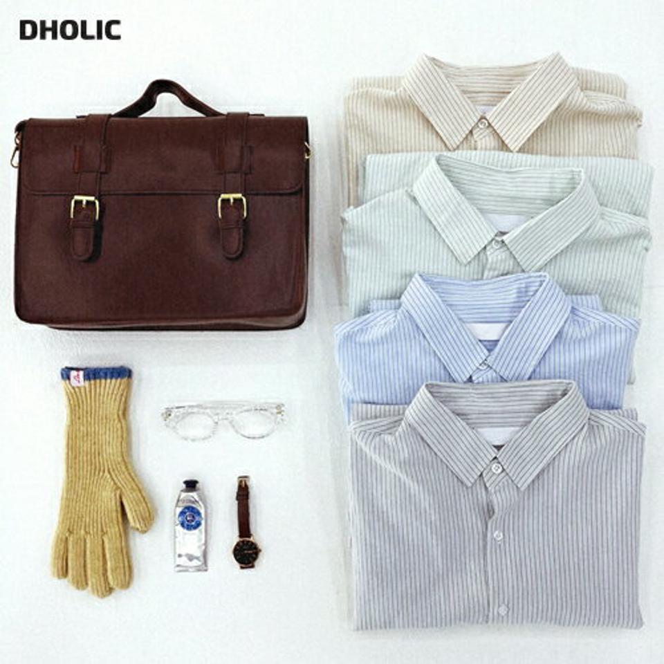 ストライプポケットボクシーシャツ・全4色・a00036 レディース 【bl】韓国ファッション トップス シャツ 長袖 カラーネック ストライプ ポケット ボクシーシャツ シンプル カジュアル フェミニン ルーズ オフィスカジュアル ガーリー 春 秋 冬