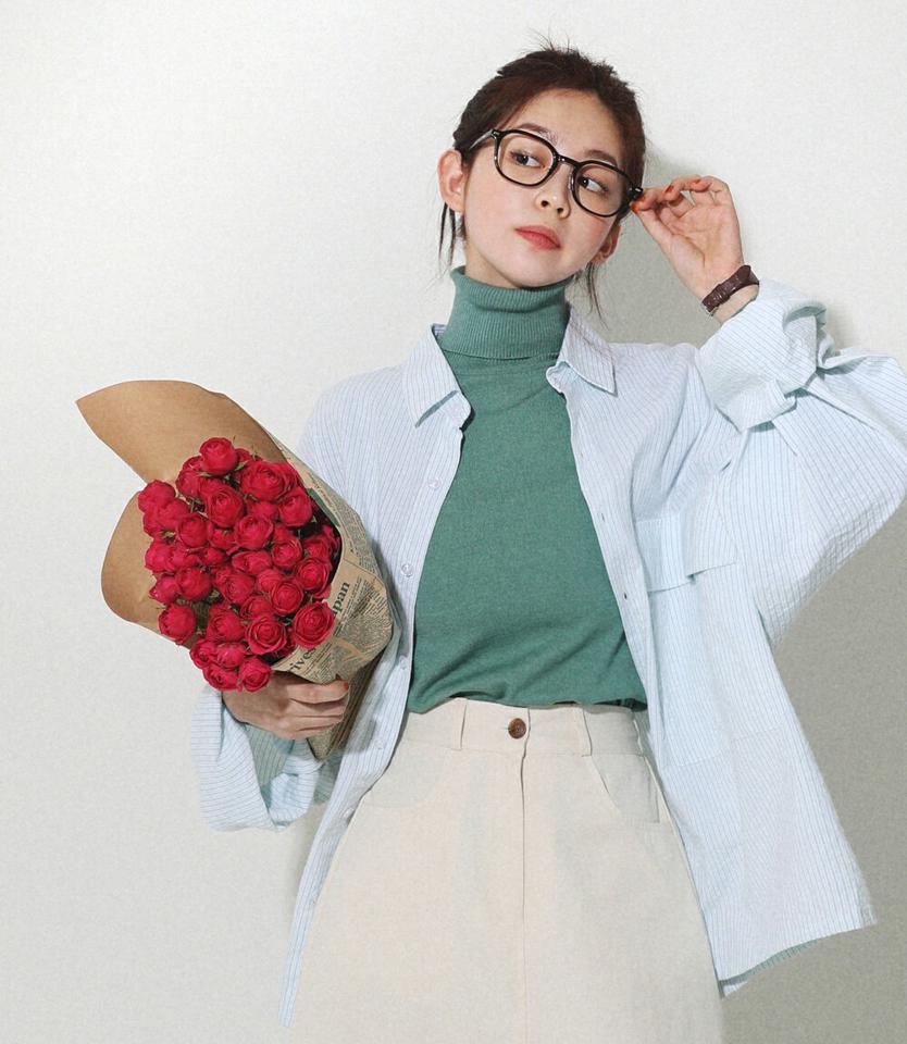 ストライプポケットボクシーシャツ・全4色・a00036 レディース 【bl】韓国ファッション トップス シャツ 長袖 カラーネック ストライプ ポケット ボクシーシャツ シンプル カジュアル フェミニン ルーズ オフィスカジュアル ガーリー 春 秋 冬