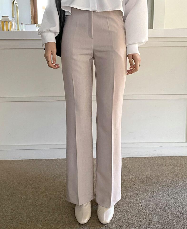 フレアスラックスパンツ・全4色・t63313 レディース 【pt】韓国ファッション ボトムス ロング ロングパンツ スラックスパンツ スラックス フレア ハイウエスト 無地 ベーシック シンプル 体型カバー フェミニン カジュアル 高級感 秋 冬