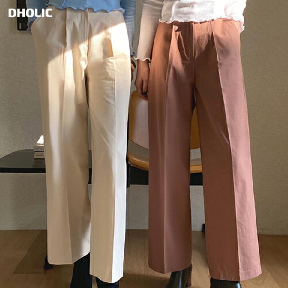 ハイウエストワイドスラックス・全3色・t71599 レディース 【pt】スラックス パンツ ズボン ロングパンツ フロントタック ワイドパンツ ハイウエスト 単色 無地 シンプル 大人 オフィスカジュアル 秋 冬 春 韓国ファッション ハイホリHIHOLLI