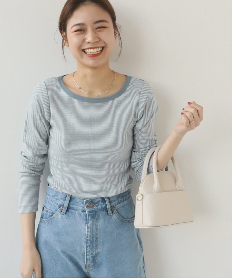 別注【MILLER/ミラー】*RELUME BOATNECK L/S：ロングスリーブTEE◆（JOURNAL STANDARD relume）