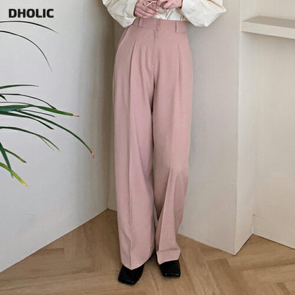 ワンタックワイドスラックス・全3色・b00084 レディース 【pt】韓国ファッション ボトムス ロング ロングパンツ スラックスパンツ スラックス ワンタック パステル ワイド ストレート ハイウエスト 無地 シンプル フェミニン 秋 冬