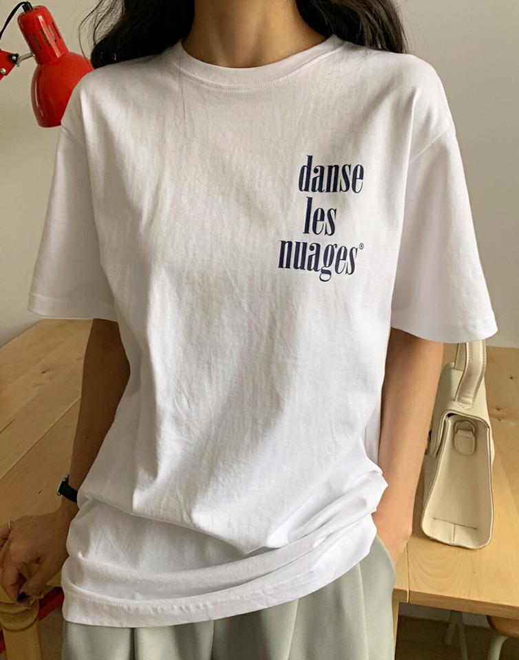 英字レタリング半袖Tシャツ・全4色・b65333 レディース 【tops】韓国ファッション トップス Tシャツ 大人 半袖 ラウンドネック 英字 ロゴ レタリング シンプル 細身 フェミニン カジュアル デイリー 秋 冬