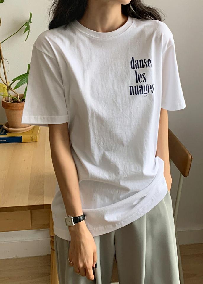 英字レタリング半袖Tシャツ・全4色・b65333 レディース 【tops】韓国ファッション トップス Tシャツ 大人 半袖 ラウンドネック 英字 ロゴ レタリング シンプル 細身 フェミニン カジュアル デイリー 秋 冬