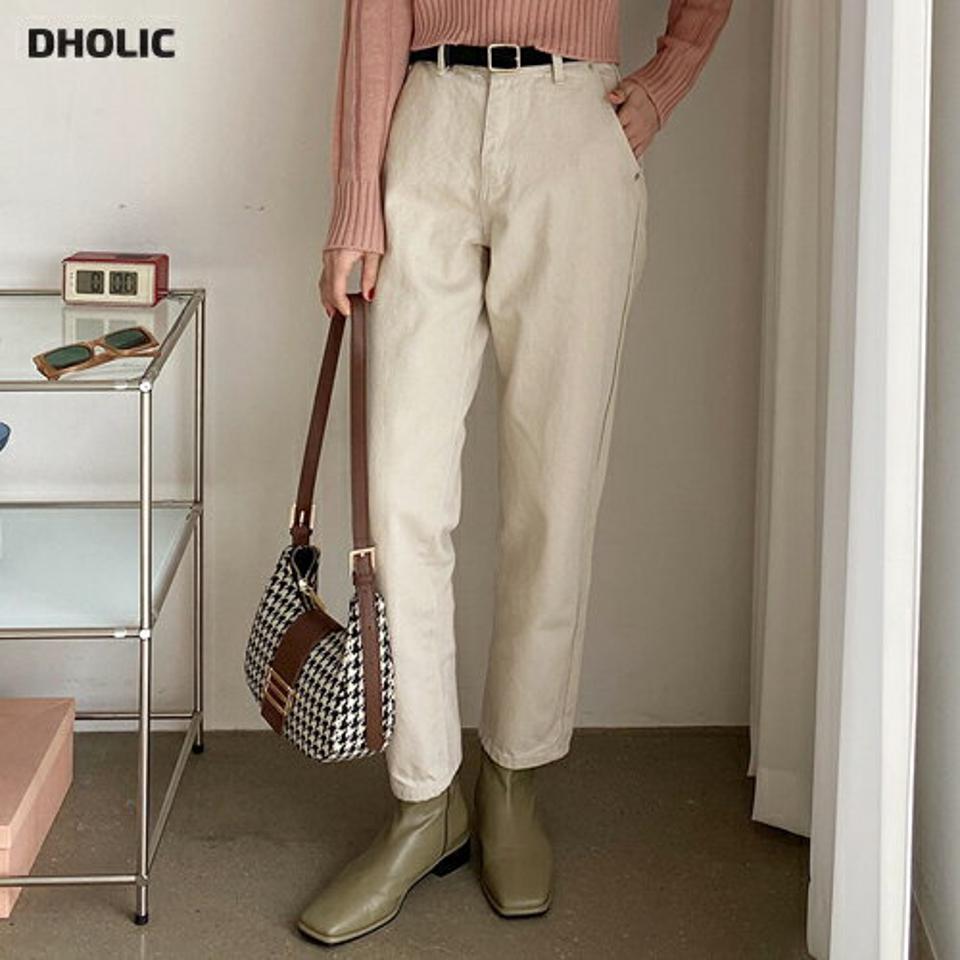 ワイドコットンパンツ・全3色・t01986 レディース 【pt】韓国ファッション ボトムス パンツ ロング ロングパンツ ワイド コットンパンツ ストレート ベルトループ ポケット 無地 シンプル 足長 体型カバー カジュアル 秋 冬 NIJU