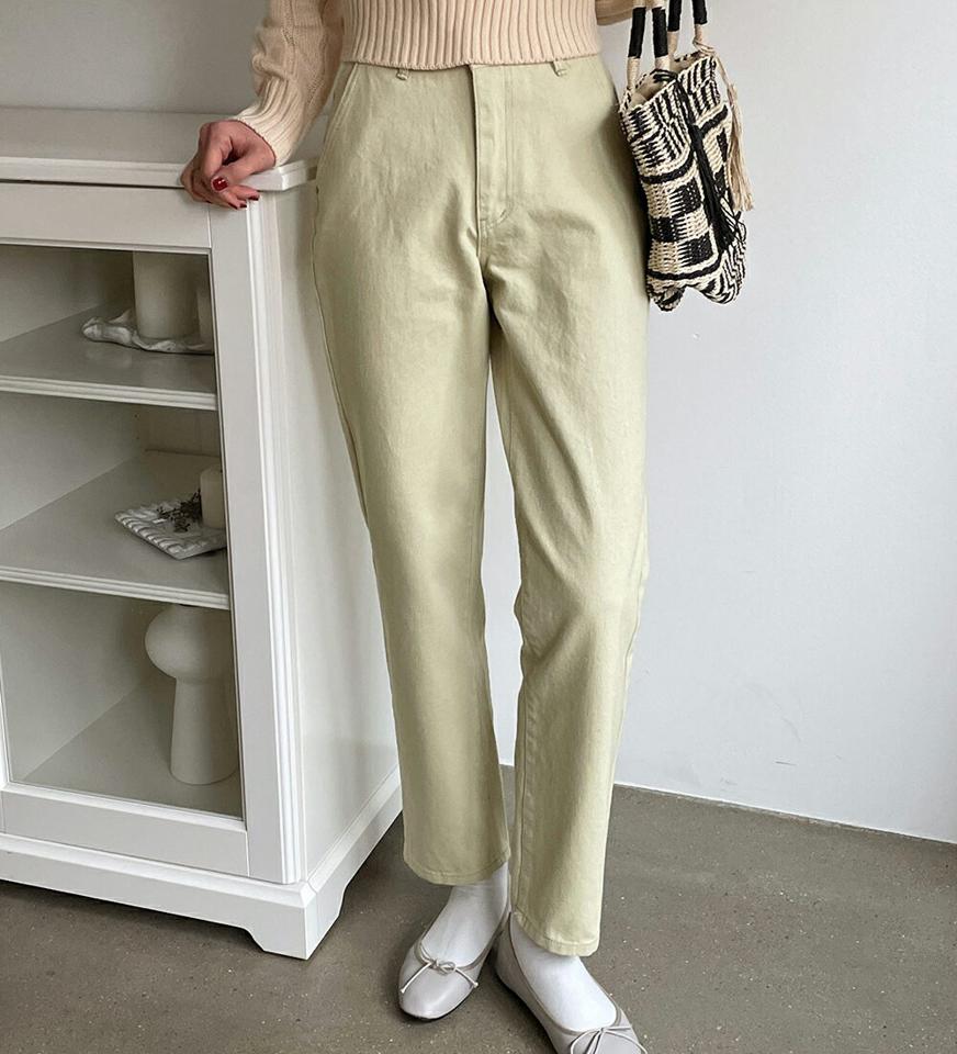 ワイドコットンパンツ・全3色・t01986 レディース 【pt】韓国ファッション ボトムス パンツ ロング ロングパンツ ワイド コットンパンツ ストレート ベルトループ ポケット 無地 シンプル 足長 体型カバー カジュアル 秋 冬 NIJU