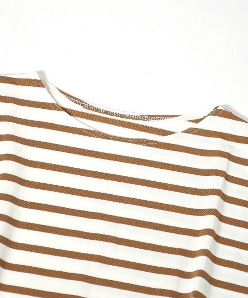 【Attick by Johnbull】ボーダーノースリーブTシャツ