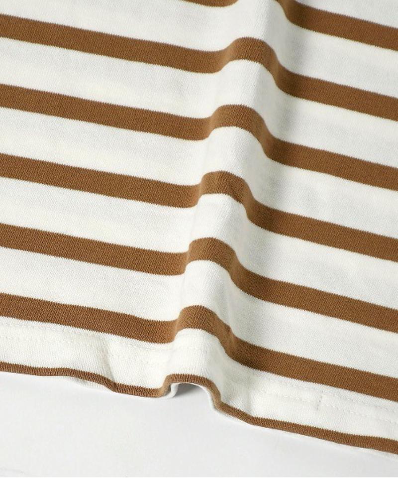 【Attick by Johnbull】ボーダーノースリーブTシャツ