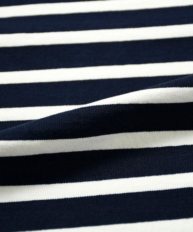 【Attick by Johnbull】ボーダーノースリーブTシャツ
