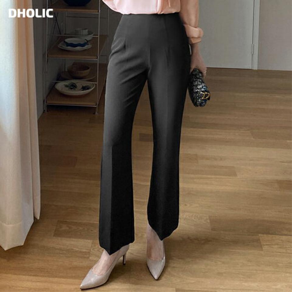 サイドジップスラックス・全2色・t71599 レディース 【pt】スラックス パンツ ズボン ロングパンツ 単色 無地 シンプル 大人 きれいめ ベーシック オフィスカジュアル ダーツライン スリム 春 秋 冬 韓国ファッション ハイホリHIHOLLI