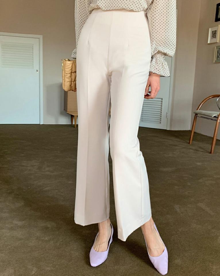 サイドジップスラックス・全2色・t71599 レディース 【pt】スラックス パンツ ズボン ロングパンツ 単色 無地 シンプル 大人 きれいめ ベーシック オフィスカジュアル ダーツライン スリム 春 秋 冬 韓国ファッション ハイホリHIHOLLI