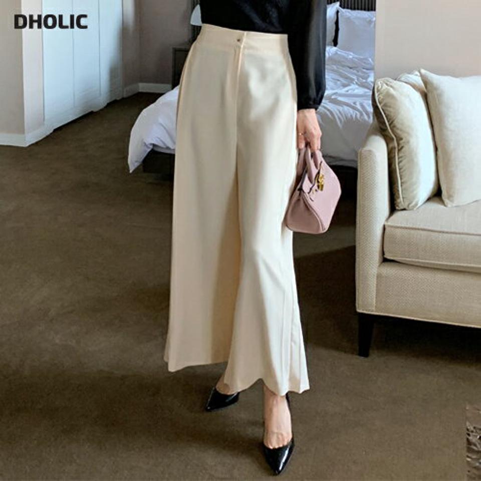 サイドプリーツスラックス・全2色・b71601 レディース 【pt】パンツ ズボン ロングパンツ スラックス プリーツ フェミニン 大人 きれいめ 単色 無地 シンプル かわいい 可愛い ハイウエスト 春 秋 冬 韓国ファッション ハイホリHIHOLLI