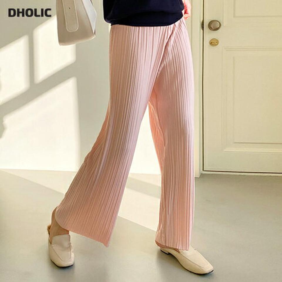 ウエストゴムプリーツワイドパンツ・全6色・t00149 レディース 【pt】パンツ ズボン ワイドパンツ プリーツパンツ ウエストゴム フェミニン 単色 大人 カラーパンツ 上品 ウエストゴム ストレート きれいめ 春 秋 冬 韓国ファッション ハイホリHIHOLLI
