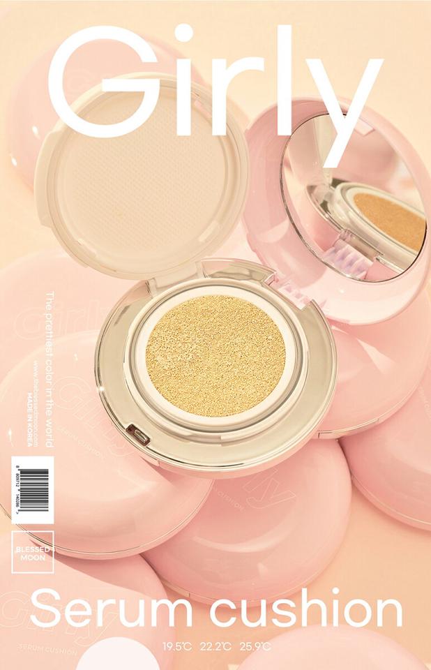 [ブレスドムーン] ガーリーセラムクッション(リフィル付き)・51743 コスメ cosme【MAKEUP】ブレスドムーン BLESSEDMOON クッションファンデーション ベースメイク SPF50 紫外線カット ハリ うるおい 潤い セミマット 韓国 韓国コスメ【C限】