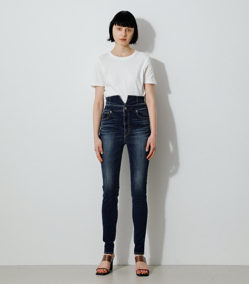 NARROW HIGH WAIST DENIM SKINNY/ナローハイウエストデニムスキニー