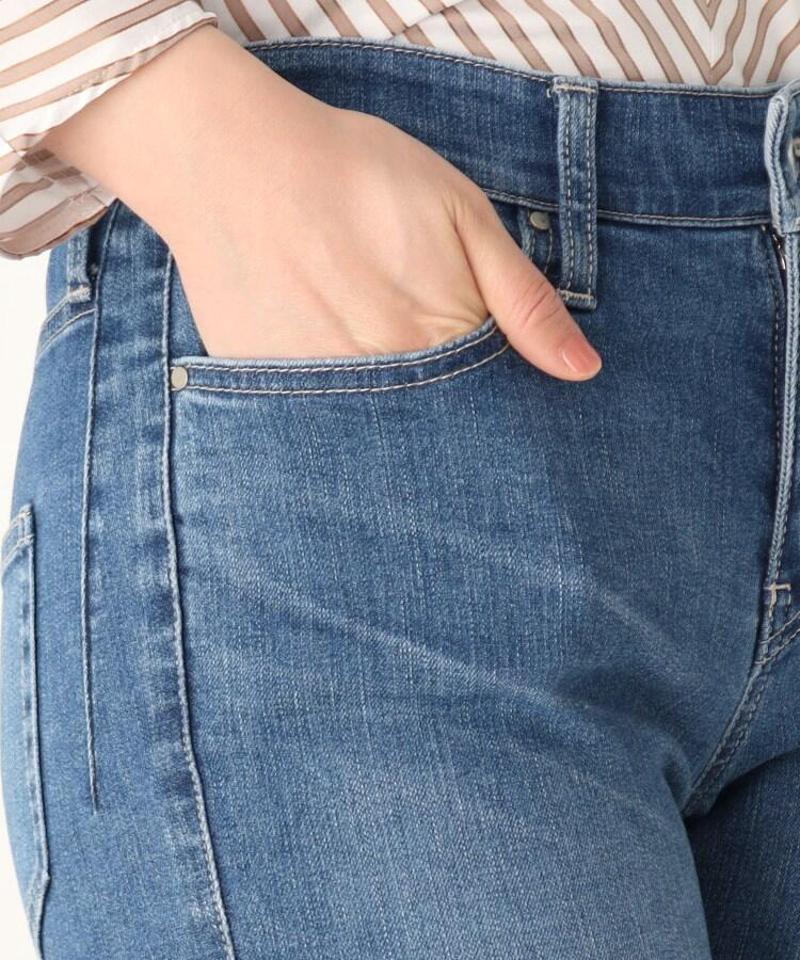 【サイズが豊富】ぐんぐん伸びるストレッチテーパードデニムパンツ