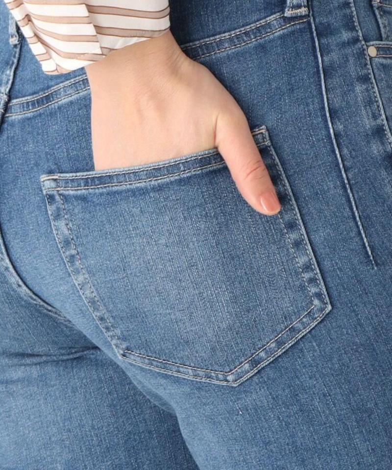 【サイズが豊富】ぐんぐん伸びるストレッチテーパードデニムパンツ