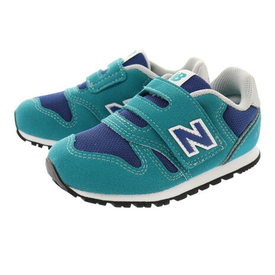 ニューバランス（new balance） ベビー スニーカー 緑 IZ373 PG2 W グリーン キッズシューズ 子供 靴 シューズ 登園 マジックテープ ベルクロ （キッズ）