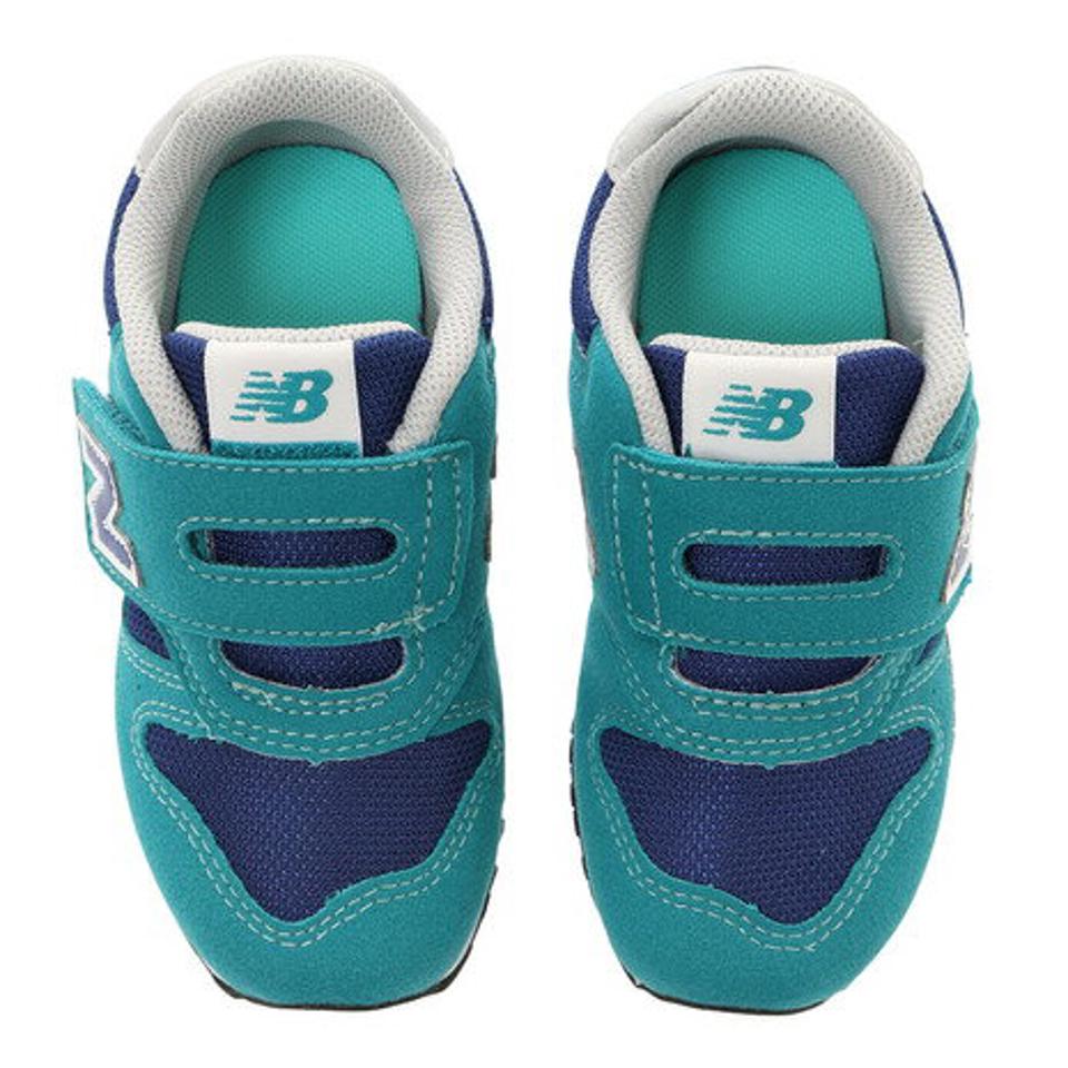 ニューバランス（new balance） ベビー スニーカー 緑 IZ373 PG2 W グリーン キッズシューズ 子供 靴 シューズ 登園 マジックテープ ベルクロ （キッズ）