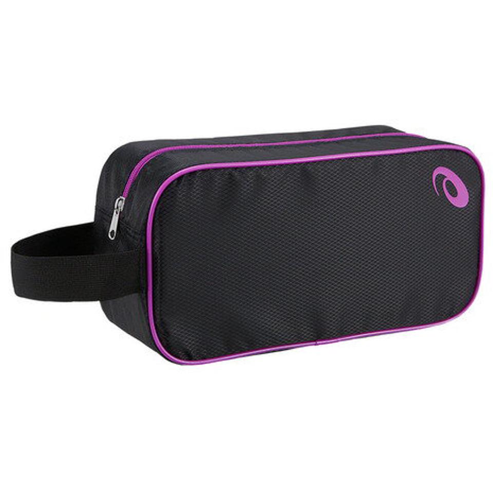 【1/10 24h限定 エントリー&対象4店舗買い回りで最大P10倍!】アシックス(ASICS)(メンズ、レディース、キッズ)シューズバッグ シューズケース M 3033A077.007 (パフォーマンスブラック×オーキッド) 30cmまで収納可能