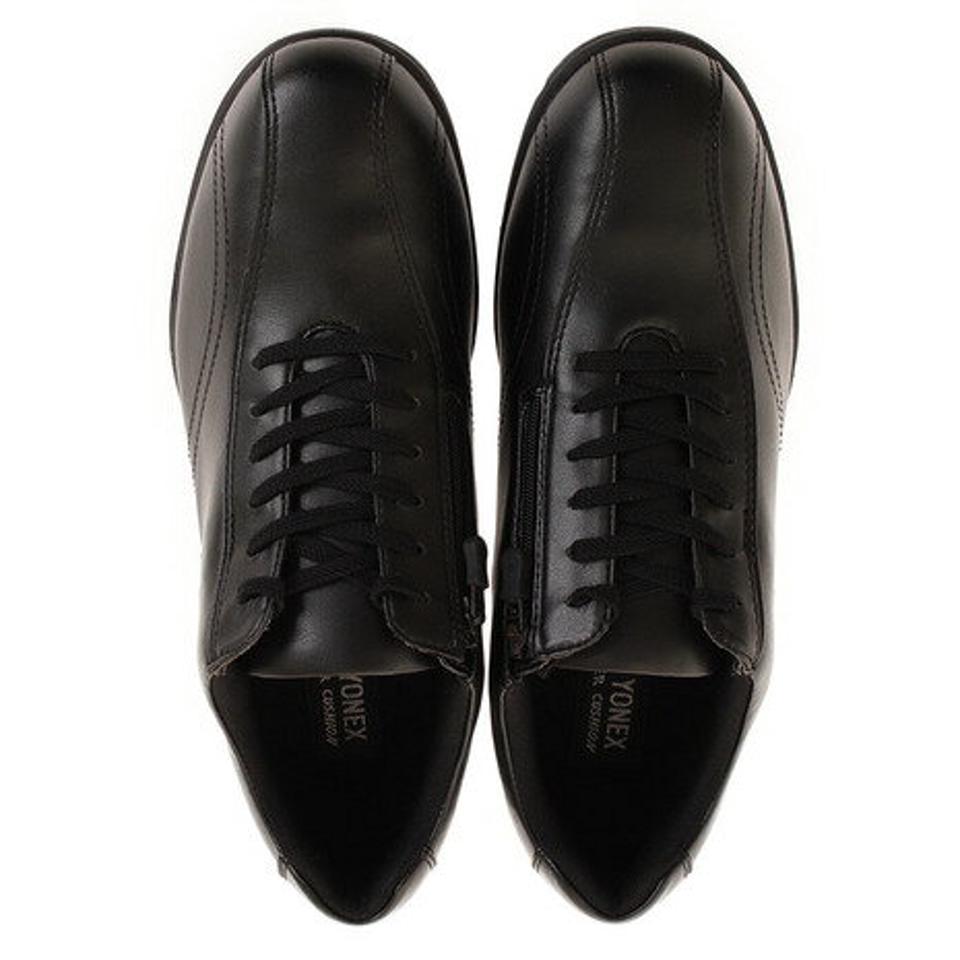 ヨネックス(YONEX)(メンズ)シューズ 撥水 パワークッション 黒 MC30W ブラック SHWMC30-007 ウォーキング 衝撃吸収 内側ファスナー 通勤 通学 オフィス