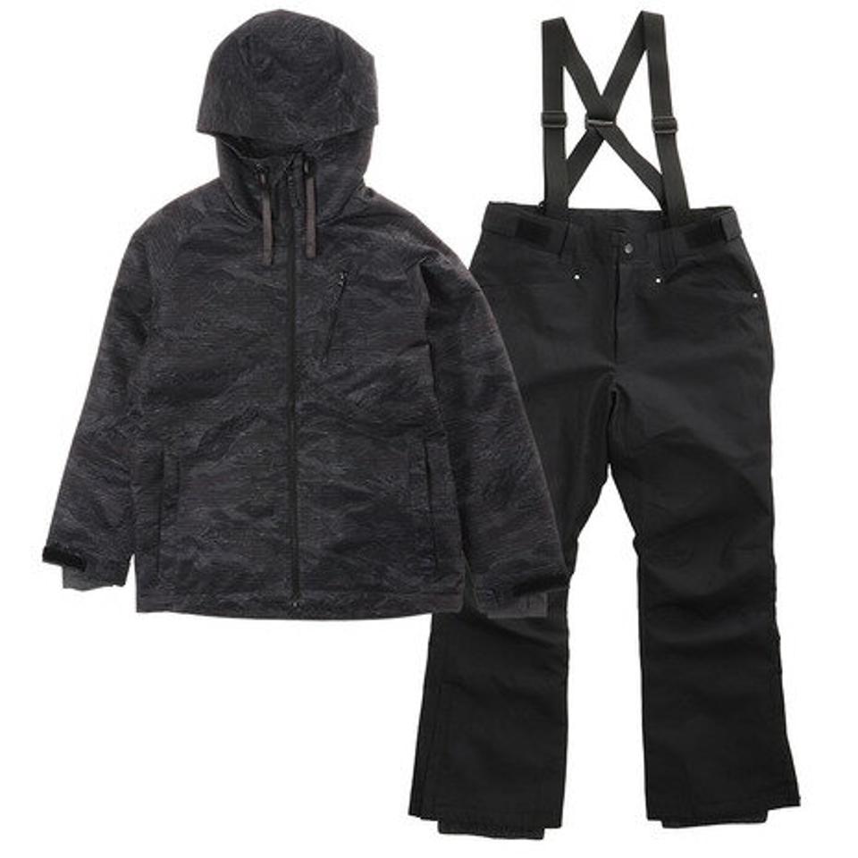 エアボーン（ARBN） スキーウェア メンズ 上下セット SMART カモ スーツ AB03WSB1229 BLK （メンズ）