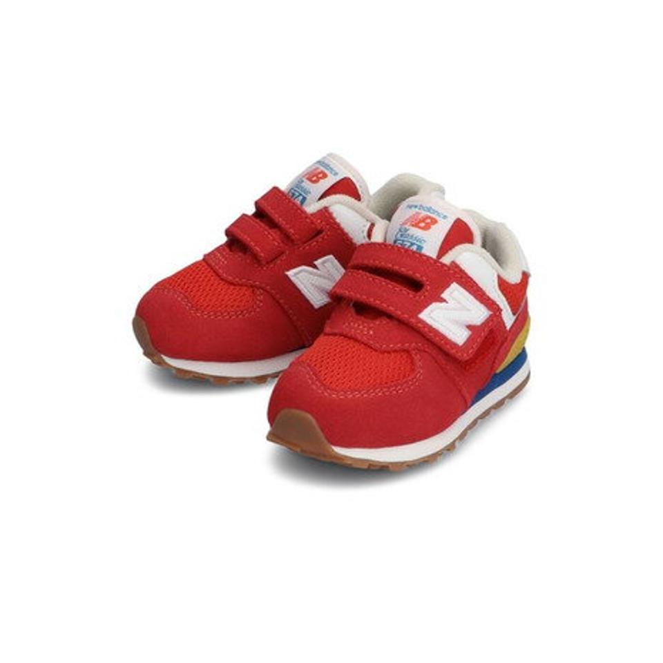 ニューバランス（new balance）（キッズ）ジュニアスニーカー レッド IV574HA2W スポーツシューズ 靴 シューズ 14.0