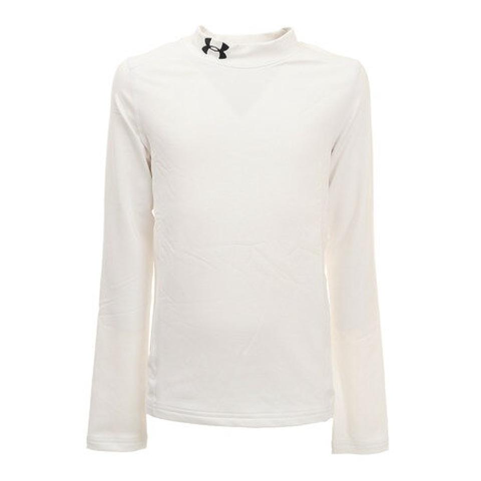 アンダーアーマー（UNDER ARMOUR）（キッズ）コールドギア アーマー モック長袖シャツ 1343269 WHT/BLK AT