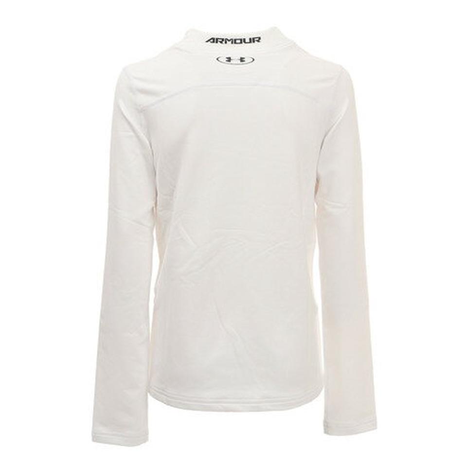 アンダーアーマー（UNDER ARMOUR）（キッズ）コールドギア アーマー モック長袖シャツ 1343269 WHT/BLK AT
