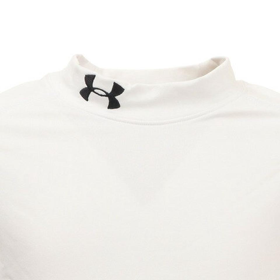 アンダーアーマー（UNDER ARMOUR）（キッズ）コールドギア アーマー モック長袖シャツ 1343269 WHT/BLK AT