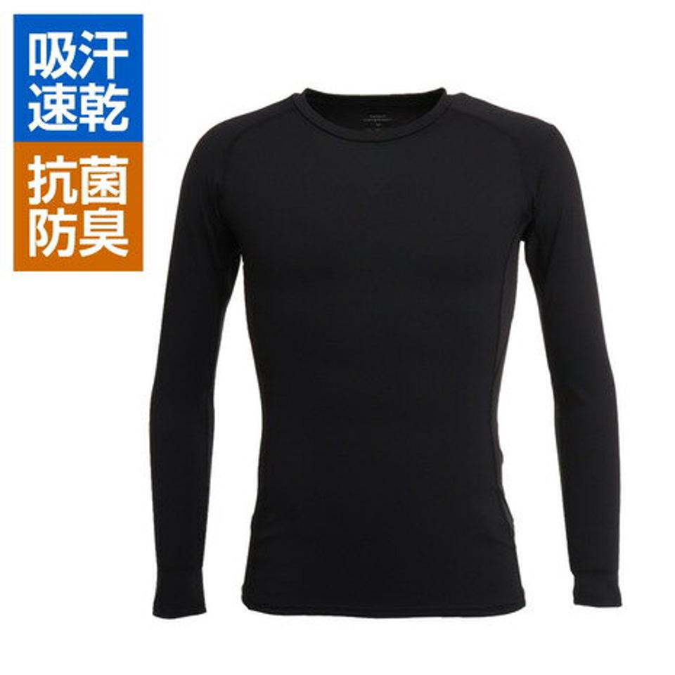 【10%OFFクーポン 対象ウェア2点以上購入で 5/5まで】パフォーマンスギア（PG） 野球 アンダーシャツ 抗菌 高機能 長袖 丸首 UVカット 吸汗速乾 防臭 723PG1ES3980 黒 コンプレッションインナー （メンズ）