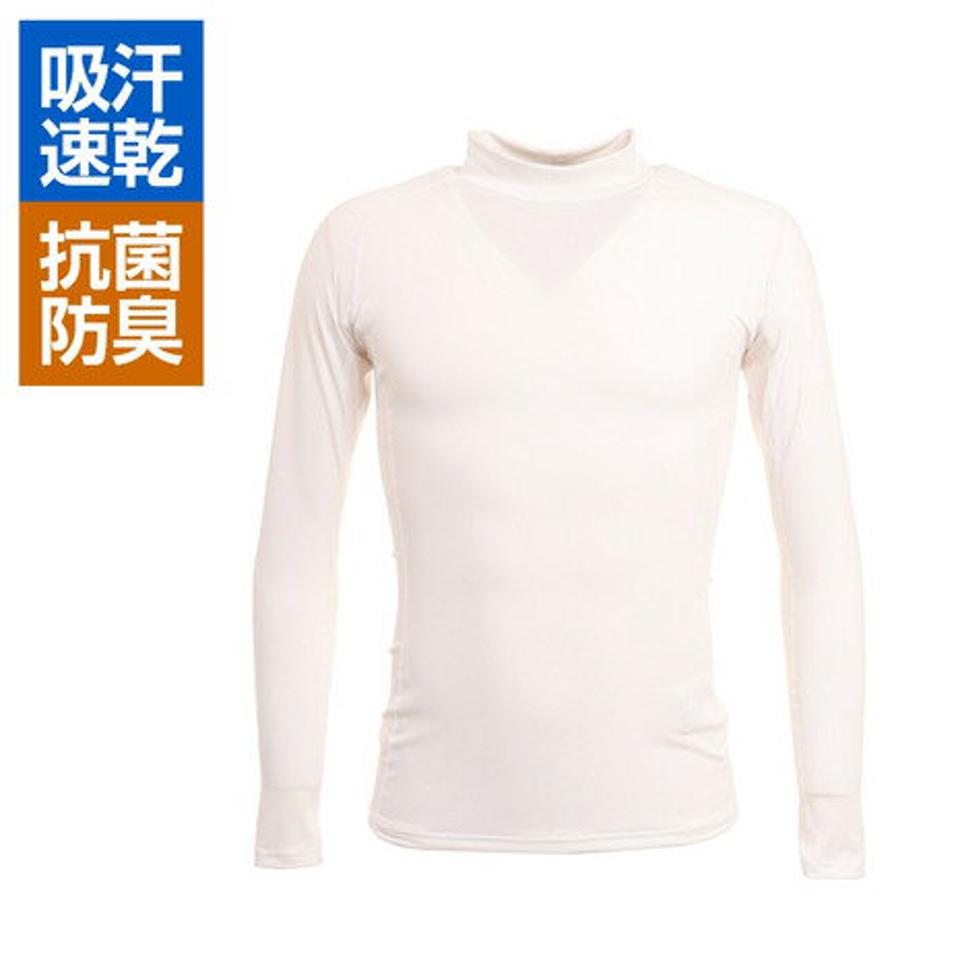 【10%OFFクーポン 対象ウェア2点以上購入で 5/5まで】パフォーマンスギア（PG） 野球 アンダーシャツ 抗菌 高機能 長袖 ハイネック UVカット 吸汗速乾 防臭 723PG1ES3979 白 コンプレッションインナー （メンズ）