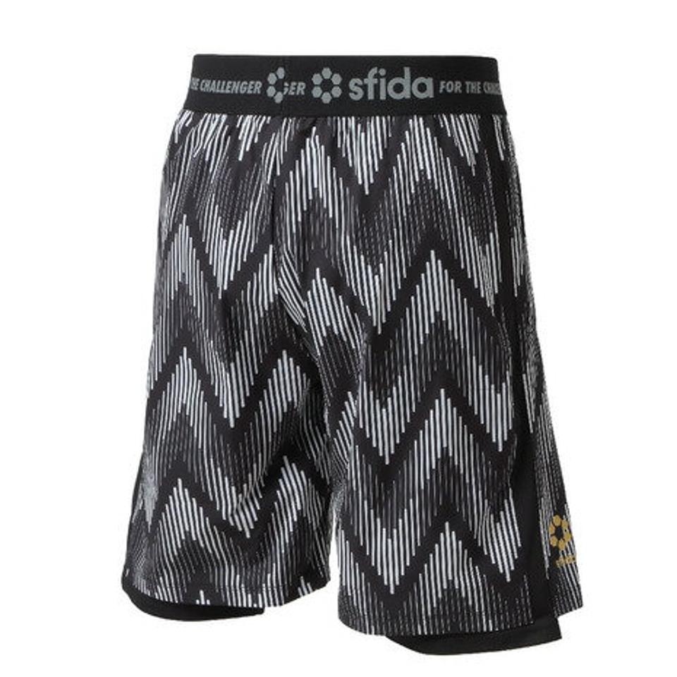 スフィーダ（SFIDA）（メンズ）サッカー フットサルウェア Noiserハイブリッドトレーニングショーツ SA-22112 BLK