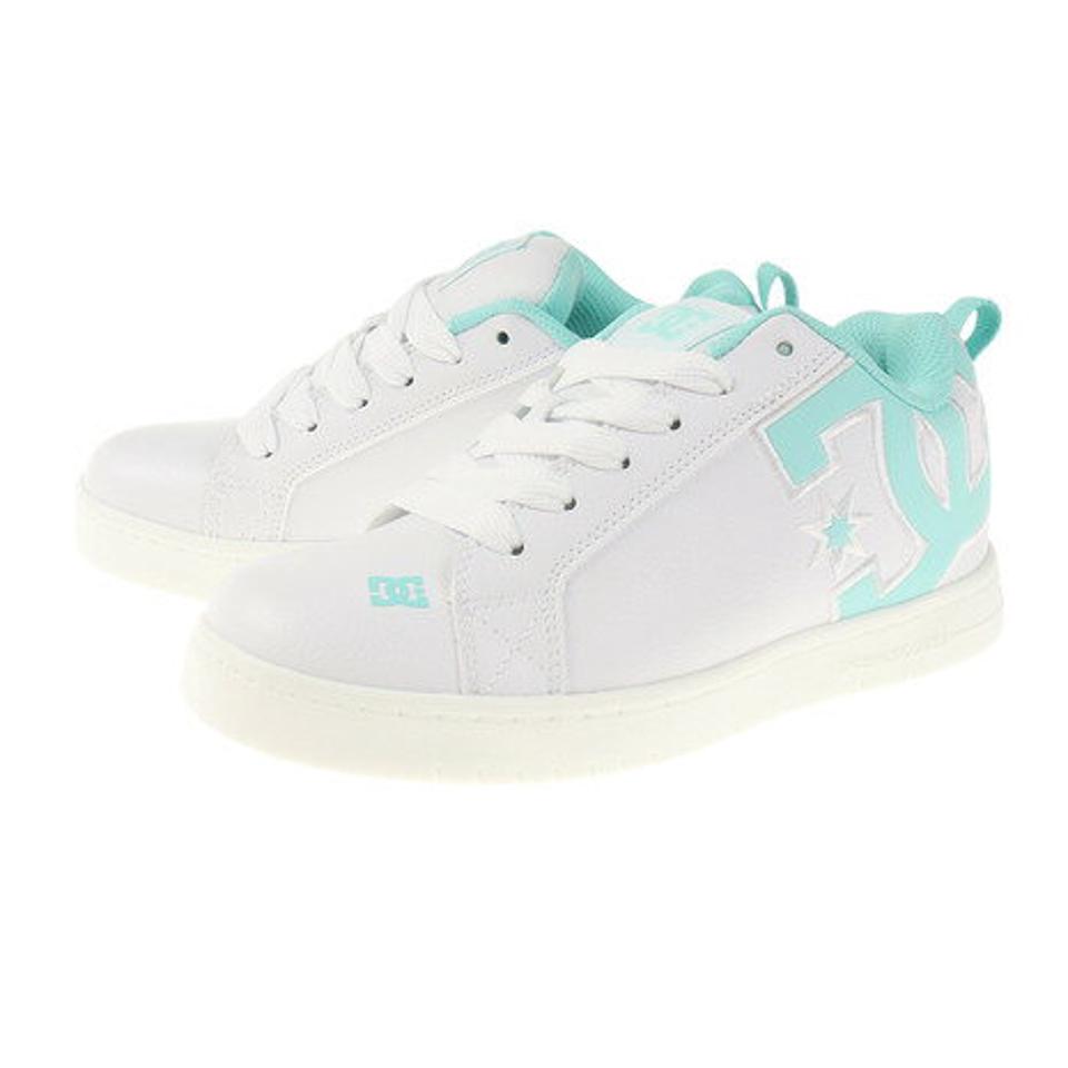 【5/10 24h限定 エントリー＆対象3店舗買い回りで最大P10倍！】ディーシー・シュー（DC SHOE）（レディース） スニーカー コートグラフィックライト 白 COURT GRAFFIK LITE ホワイトグリーン ホワイトピンク 21SPDW211601