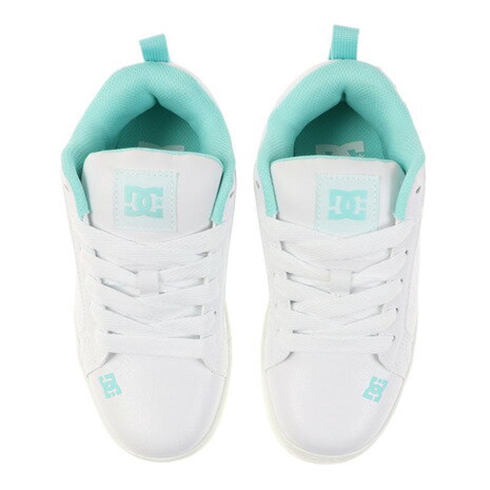 【5/10 24h限定 エントリー＆対象3店舗買い回りで最大P10倍！】ディーシー・シュー（DC SHOE）（レディース） スニーカー コートグラフィックライト 白 COURT GRAFFIK LITE ホワイトグリーン ホワイトピンク 21SPDW211601