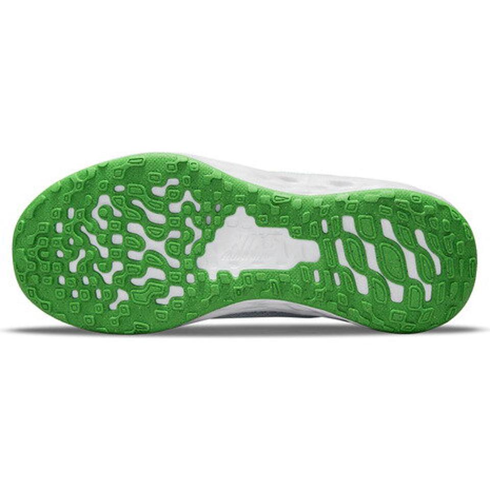 【10/26 10:00〜10/28 23:59迄 エントリー＆対象3店舗買い回りで最大P10倍！】ナイキ（NIKE） レボリューション 6 NN PSV グレー グリーン DD1095-009 ジュニア スポーツシューズ マジックテープ スニーカー 運動靴 子供 （キッズ）