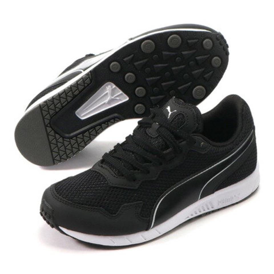 プーマ（PUMA）（キッズ） ジュニア ランニングシューズ 黒 青 スピードモンスター PL ブルー ブラック 195364 スニーカー