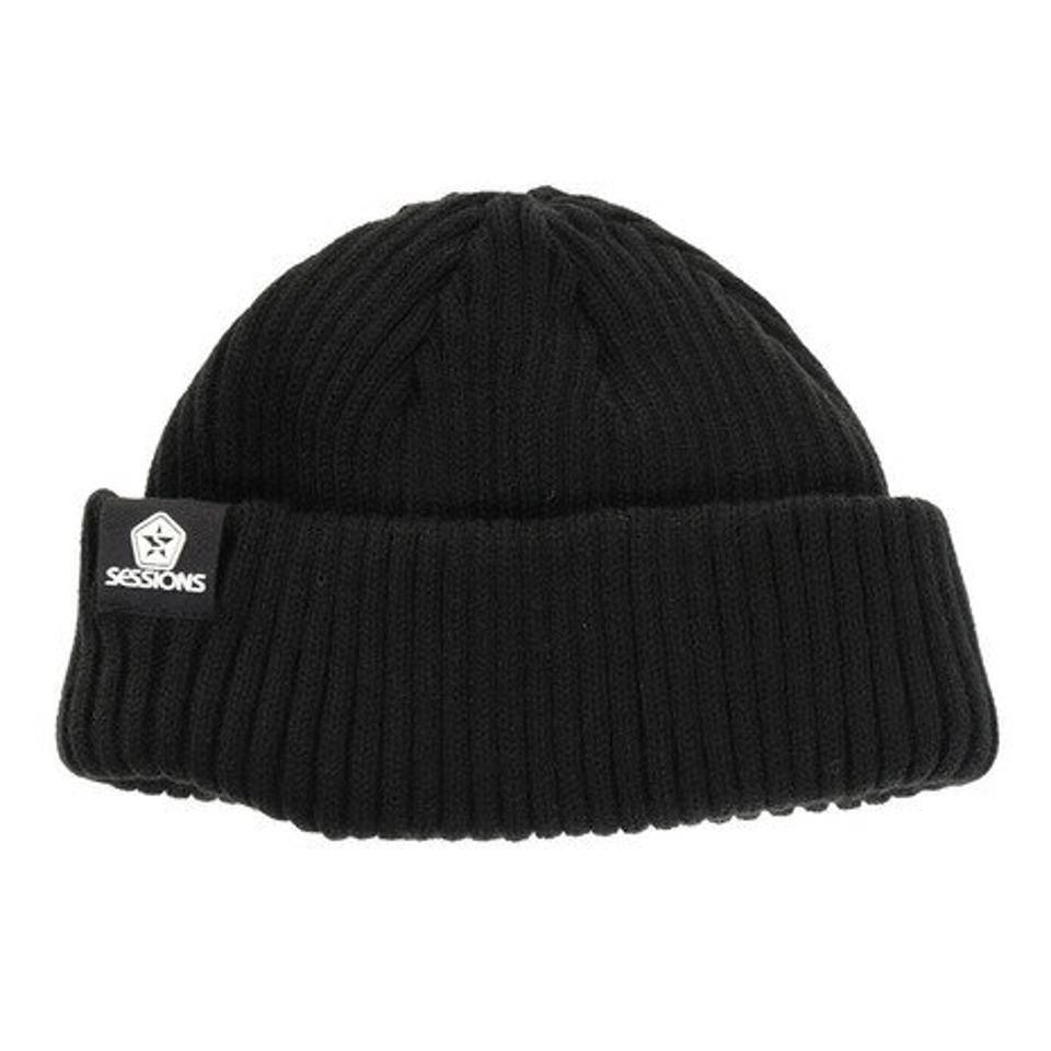 【10/15 24h限定 エントリー&対象3店舗買い回りで最大P10倍!】セッションズ(SESSIONS)(メンズ)プレーンフィッシャーマンキャップ 218184 BLK 防寒