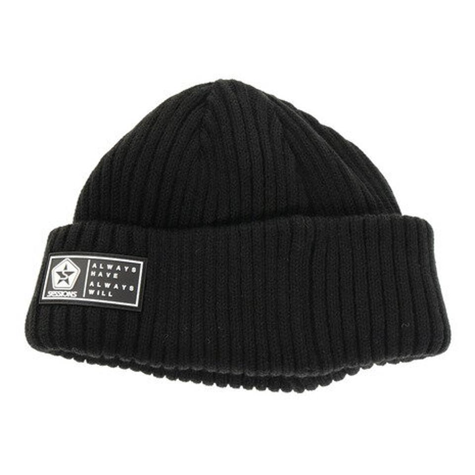 【10/15 24h限定 エントリー&対象3店舗買い回りで最大P10倍!】セッションズ(SESSIONS)(メンズ)プレーンフィッシャーマンキャップ 218184 BLK 防寒