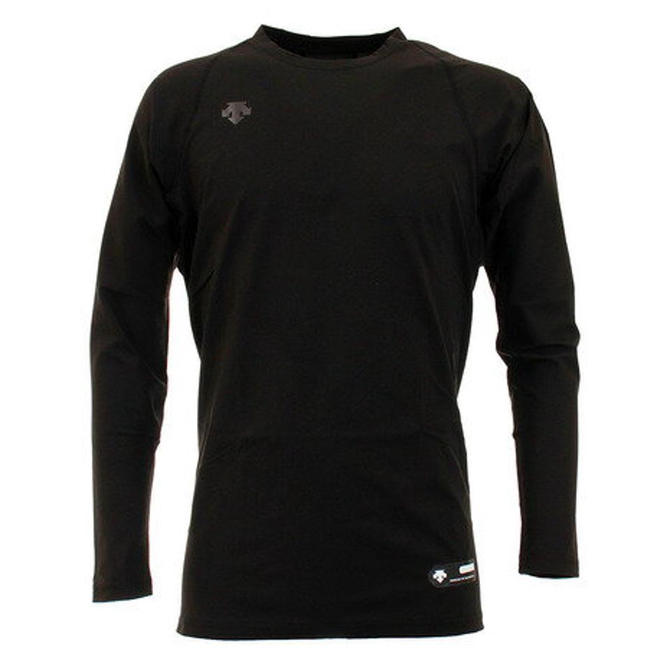 デサント(DESCENTE) 野球 アンダーシャツ 丸首 長袖 インナー シャツ STD-771 黒 (メンズ)