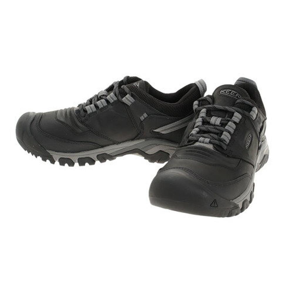 キーン(KEEN)(メンズ)リッジフレックスウォータープルーフ ブラックマグネット1024916 防水ハイキングシューズ 登山靴 アウトドア キャンプ スポーツ 軽量