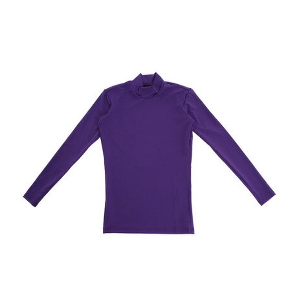 【2点以上購入で10%OFFクーポン有 4/21迄】パフォーマンスギア(PG) サッカー ジュニア インナー ストレッチハイネック長袖 シャツ 742PG9ES4531 紫 (キッズ)