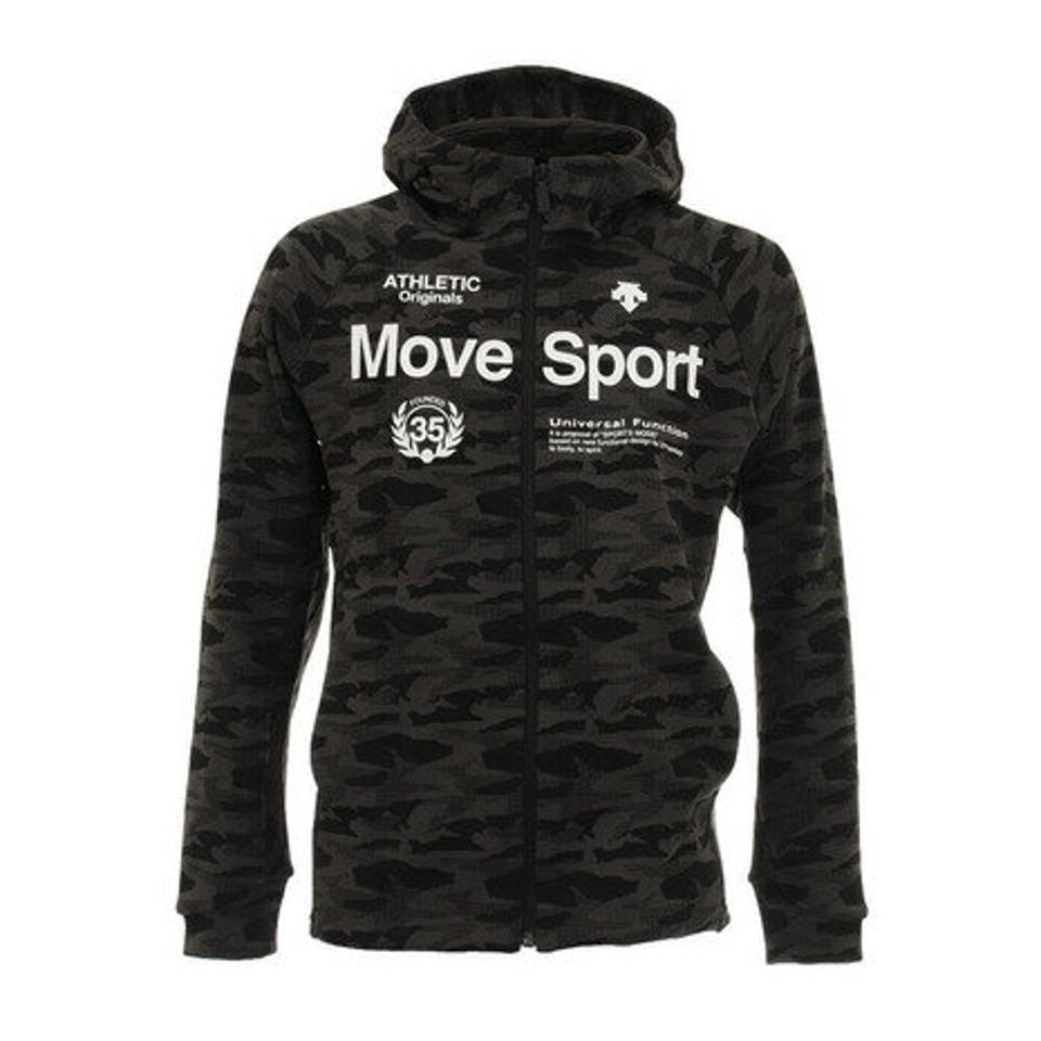 デサント（DESCENTE） ダブルフェイススウェット フルジップパーカー DMMQJF22 BK （メンズ）