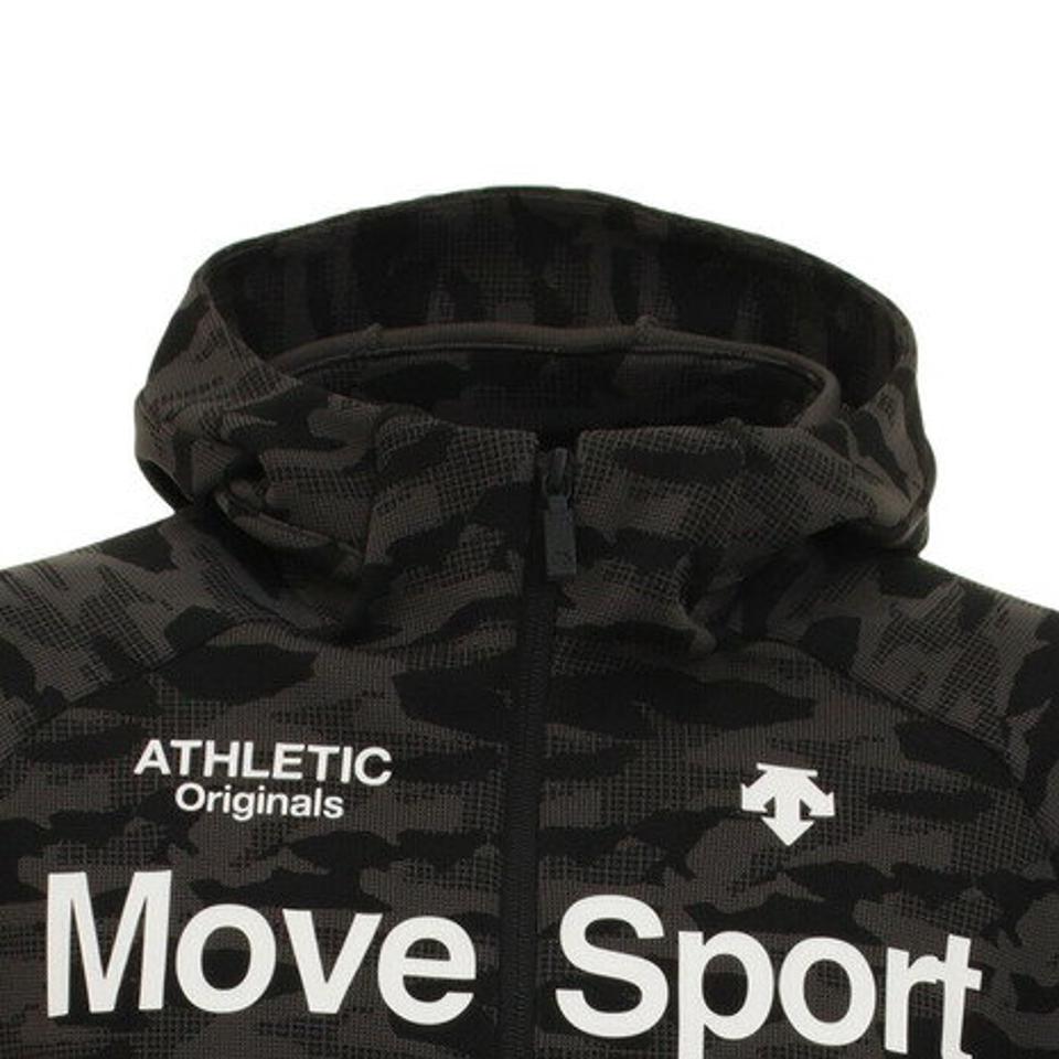 デサント（DESCENTE） ダブルフェイススウェット フルジップパーカー DMMQJF22 BK （メンズ）