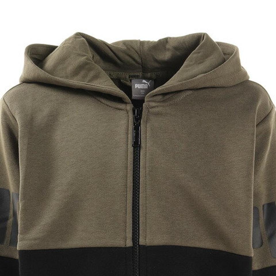 プーマ（PUMA） キッズ POWER カラーブロック フーデッド ジャケット 846573 44 OLV （キッズ）