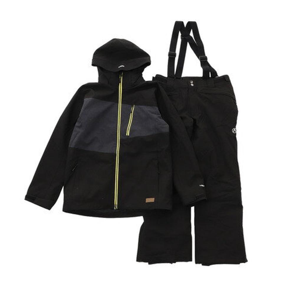 エアボーン(ARBN)(メンズ)スキーウェア 上下セット 22 3in1 ASYMMEスーツ AB23WW1326 BLK