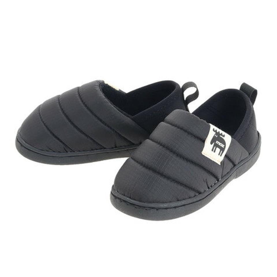 モズ（MOZ）（キッズ） ジュニア モックシューズ スリッポン ブラック イエロー オレンジ ブルーグレー ネイビー 232-WWXB142 室内履き ふわふわ 2WAY