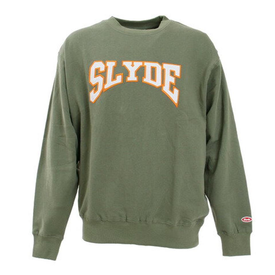 スライド（SLYDE）（メンズ）COLLEGE ロゴスウェット sl2021aw003-OLV